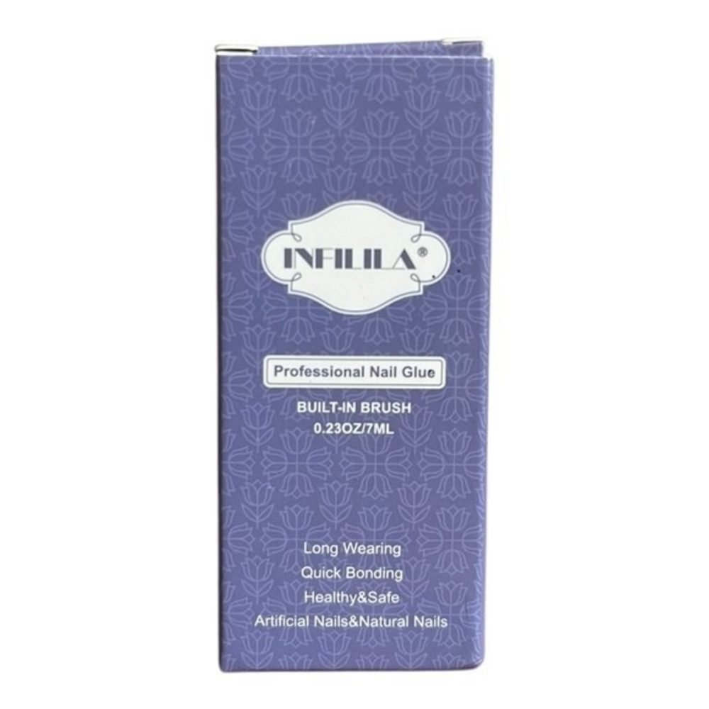 INFILILA Professional Nail Glue 0.23oz 7ml Brush-On Quick Bond for Acrylic & Art - Picture 2 of 3